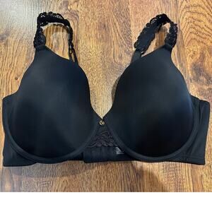 Natori Women's Pure Luxe Contour Underwire T-Shirt Bra – Black – Size 34DD